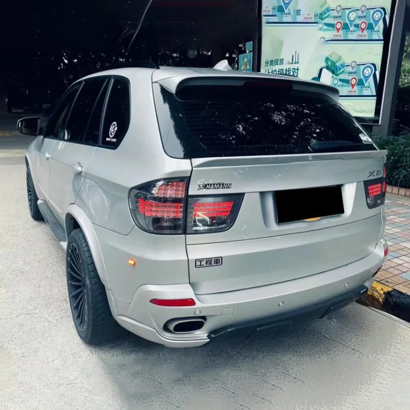 For 2006--2013 BMW X5 E70 Rear Middle Spoiler Wings Tail Lip Spoiler High Quali ABS Plastic Tuning Body Kit Accessories Styling