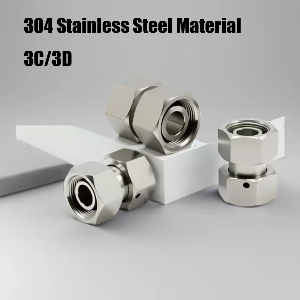 304 Stainless Steel 3D/3C Fitting H-Type 24-Degree Conical Male Threaded Straight Hydraulic Coupling