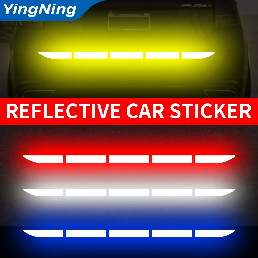 

90cm Reflective Car Decal Safety Warning Reflector Tape Car Stickers Anti Collision Warning Reflector Sticker Auto Accessories