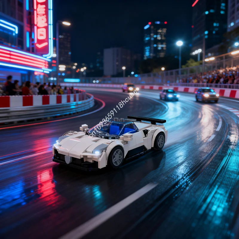 

261pcs MOC Maserati Modification White City Champions Model Building blocks DIY creative Christmas gifts idea toys Brick Kids
