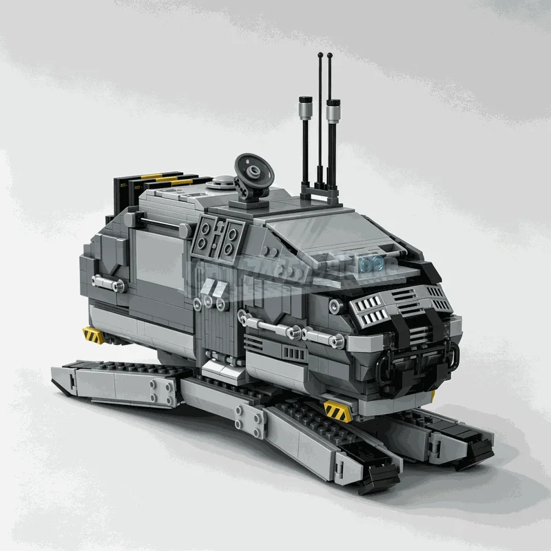 1544PCS Futuristic Armoured Generator Transport Vehicle MOC Model Custom Puzzle Sci Fi Building Blocks DIY Assembly Creative Toy
