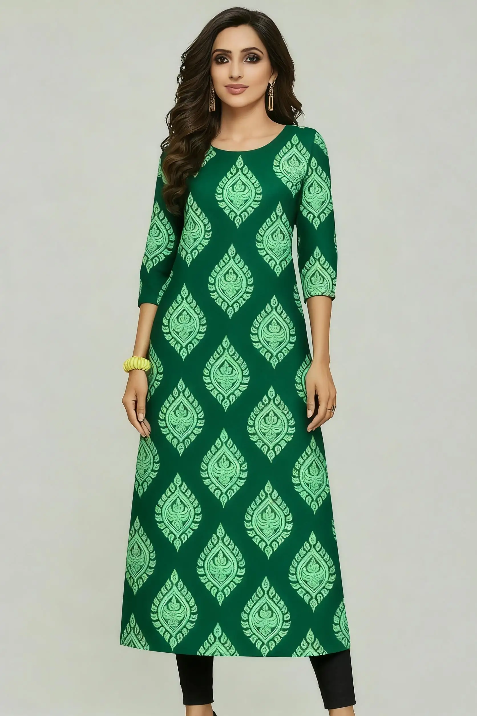 Muslim Dress Kurt Women Fashionable And Elegant National Style Slit Hem Straight Tube Casual Abito Donna Musulmana Turkish Abaya