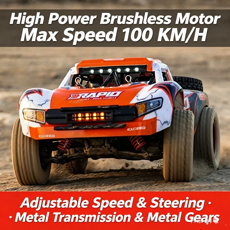 JJRC Q130C 1/14 Scale Brushless 4WD RC Short Course Truck High Speed All Terrain 2.4GHz Adult Professional  Road Racing Vehicle