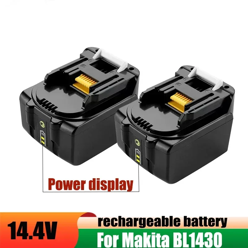 

2024 14.4V 12.8Ah Drills Battery For Makita BL1430 Replacement Rechargeable Lithium Ion LXT200 BL1415 194558-0 194559-8 194066-1