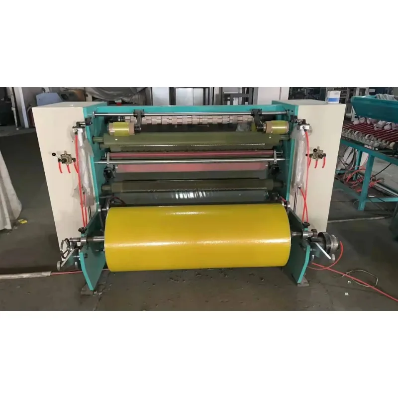 High Efficiency BOPP Adhesive Gum Tape Rewinding Slitting and Cutting Machine Factory Bopp Tape Jumbo Roll Adhesive Machine