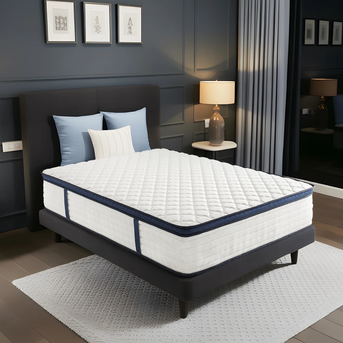 

Queen Size Mattress, Hybrid Mattress Queen Size With Gel Memory Foam & Pocket Springs, Queen Mattress In Box