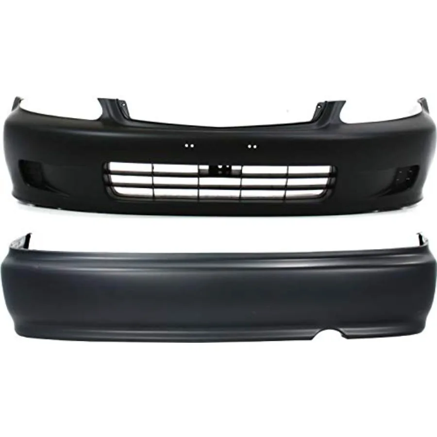 

Front Bumper Cover Rear Bumper Cover Set For 1999-2000 Honda Civic Sedan/Hatchback/Coupe Primed Set of 2