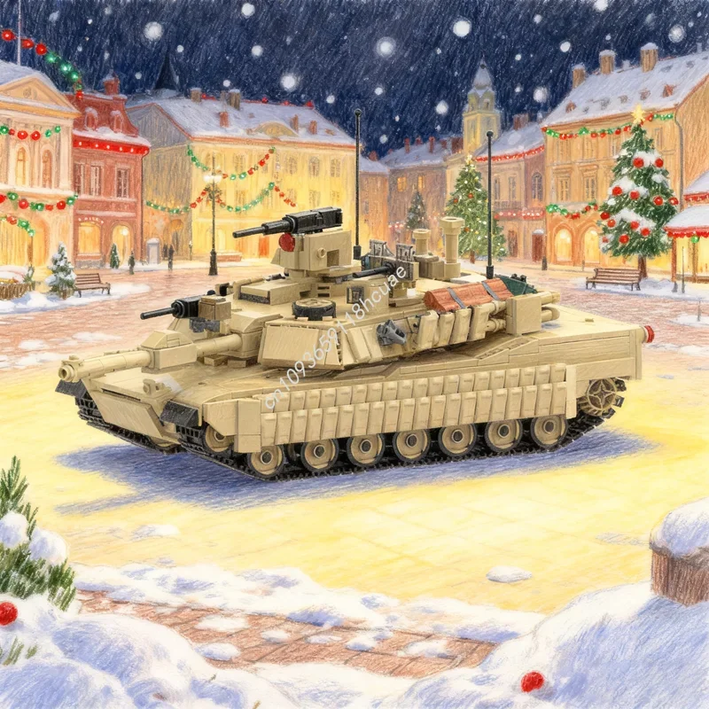 1198pcs MOC Abrams US MBT 1 Scale Model Building Blocks Toy Architecture Assemble Festival Gifts DIY Creative Idea Education
