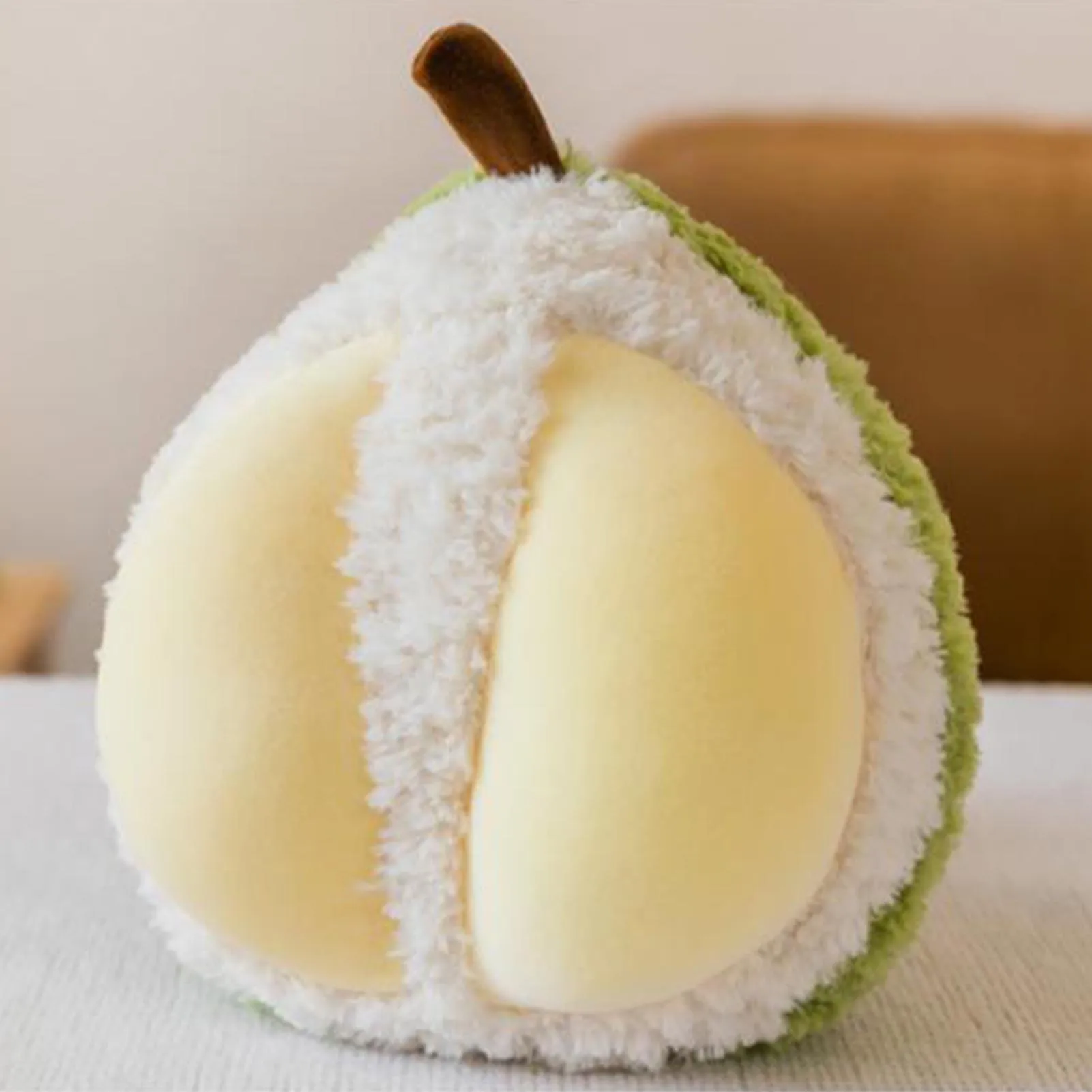 ZK30 8 Inch Creative Fruit Plush Toy Soft Comfortable Cute Decorative Stuffed Fruit Toy Decoration for Home Durian