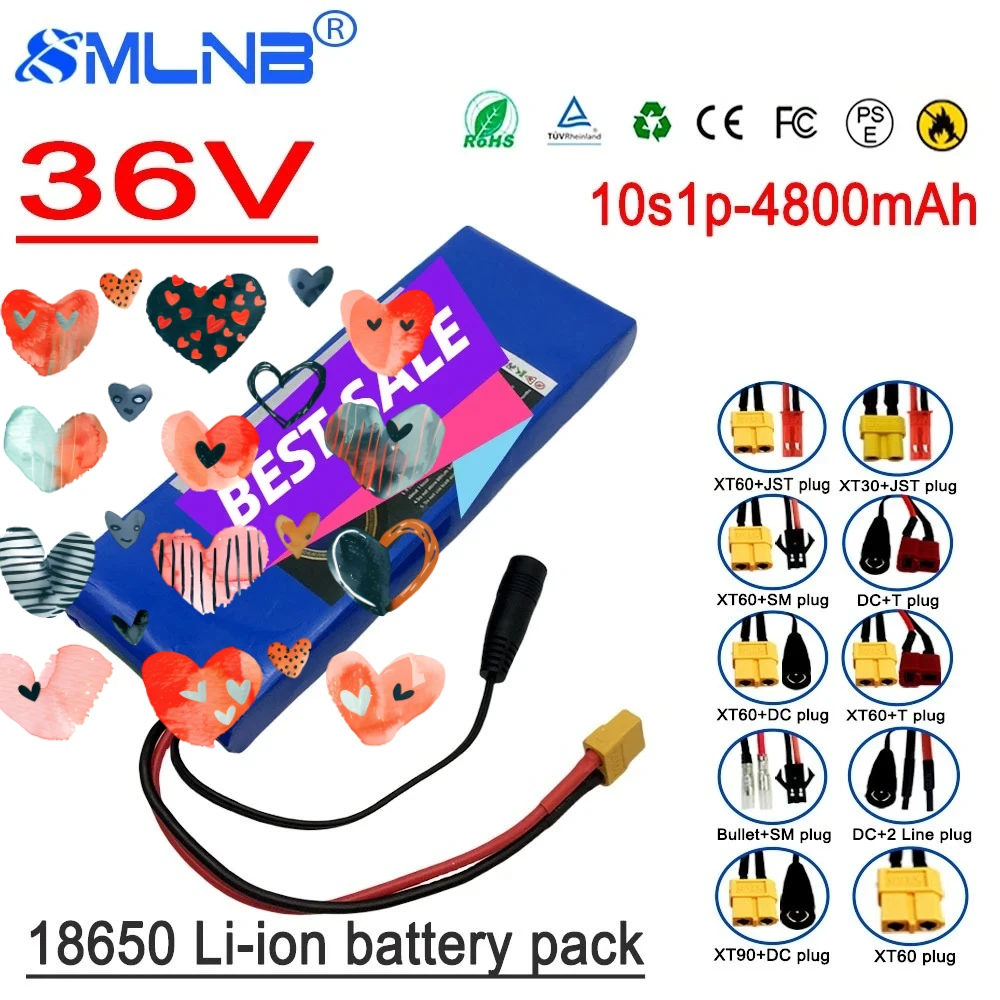 

High performance 10S2P 18650 36V 6800mAh Lithium Battery Pack Built-in BMS,For Electric 36V Scooter Bicycle battery pack