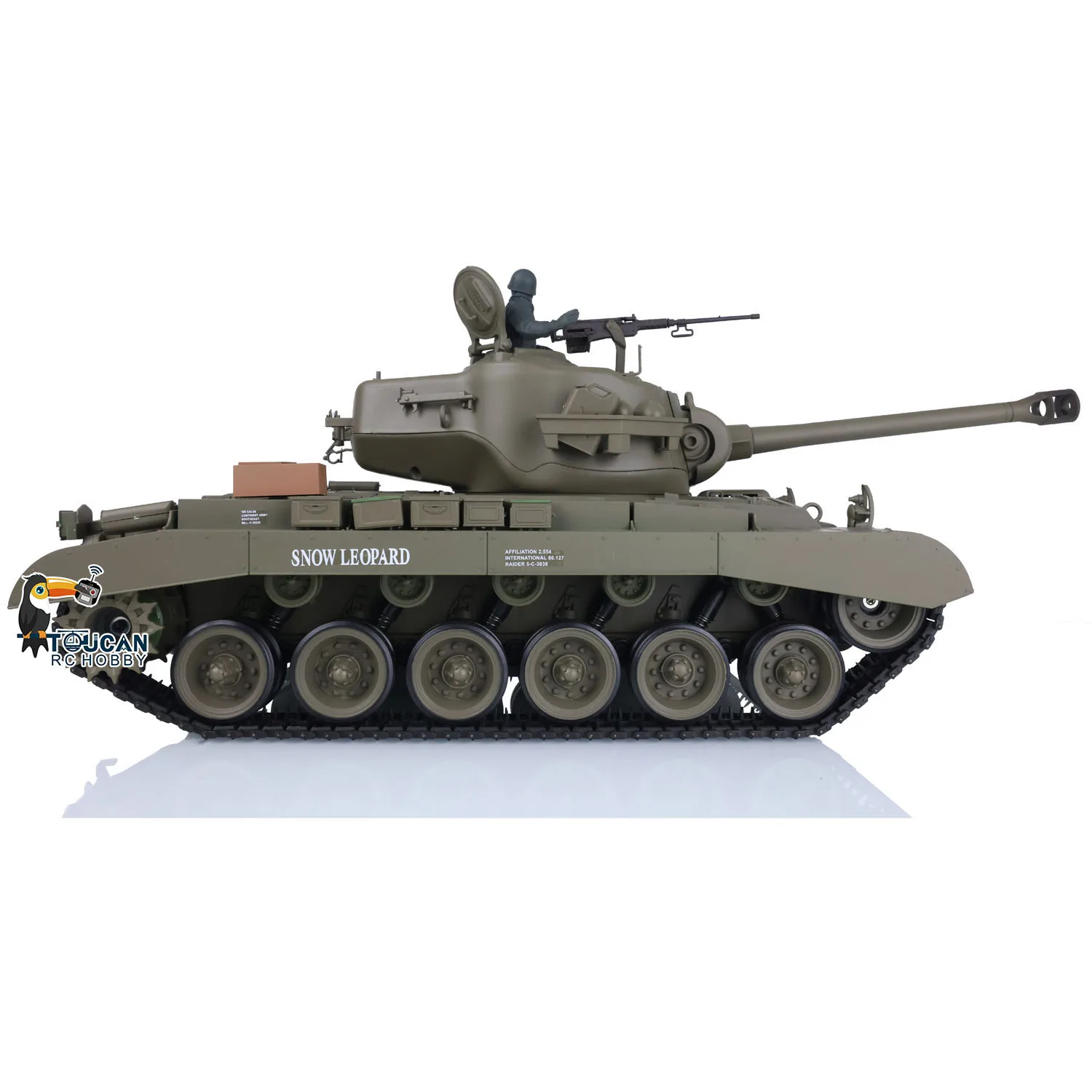 US Stock 2.4Ghz Powerful RC Tank Model Henglong 1/16 M26 Pershing 7.0 Plastic RTR 3838 High Speed Combat Style Toy TH17301 - view 6