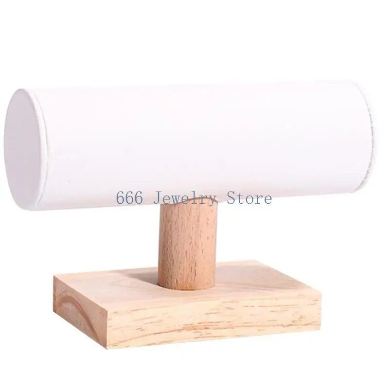 

F2TD Bracelet Retail Jewelry Display Shelf Wooden Bangles and Watch Rack