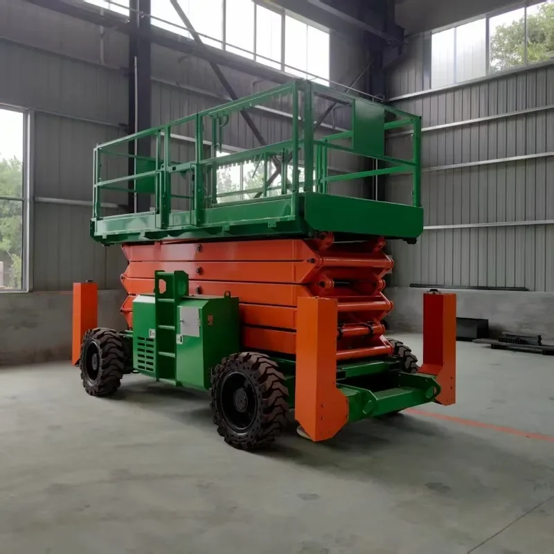 

P-837 16 м Китай грубый травень внедорожные колеса ножничная подъемная платформа леса подъемник для оптовой перепродажи