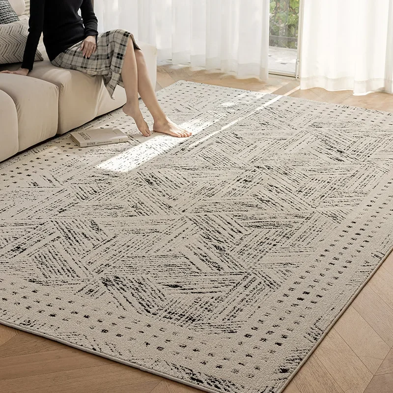 Premium Silica Fiber bedroom mats with 2025 Advanced Thickened Living Room Carpet Washable and Stain-resistant Antique Style