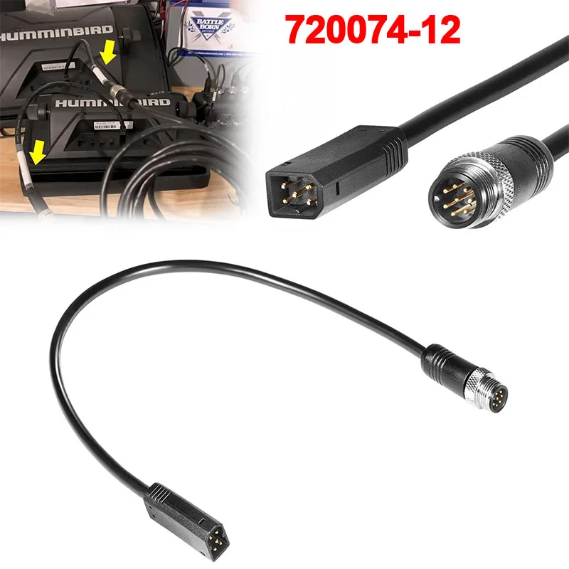 

720074-12 AS EC QDE 12 Ethernet Adapter Cable, Black Replace for Humminbird Compatible with Helix 7 G2N & G3N Models