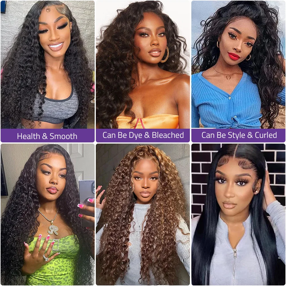 13x6 Hd شعر مستعار دانتيل شعر بشري مجعد شعر مستعار للنساء 38 بوصة البرازيلي قبل قطعها موجة عميقة موجة المياه شعر مستعار 360 كامل الدانتيل شعر مستعار أمامي