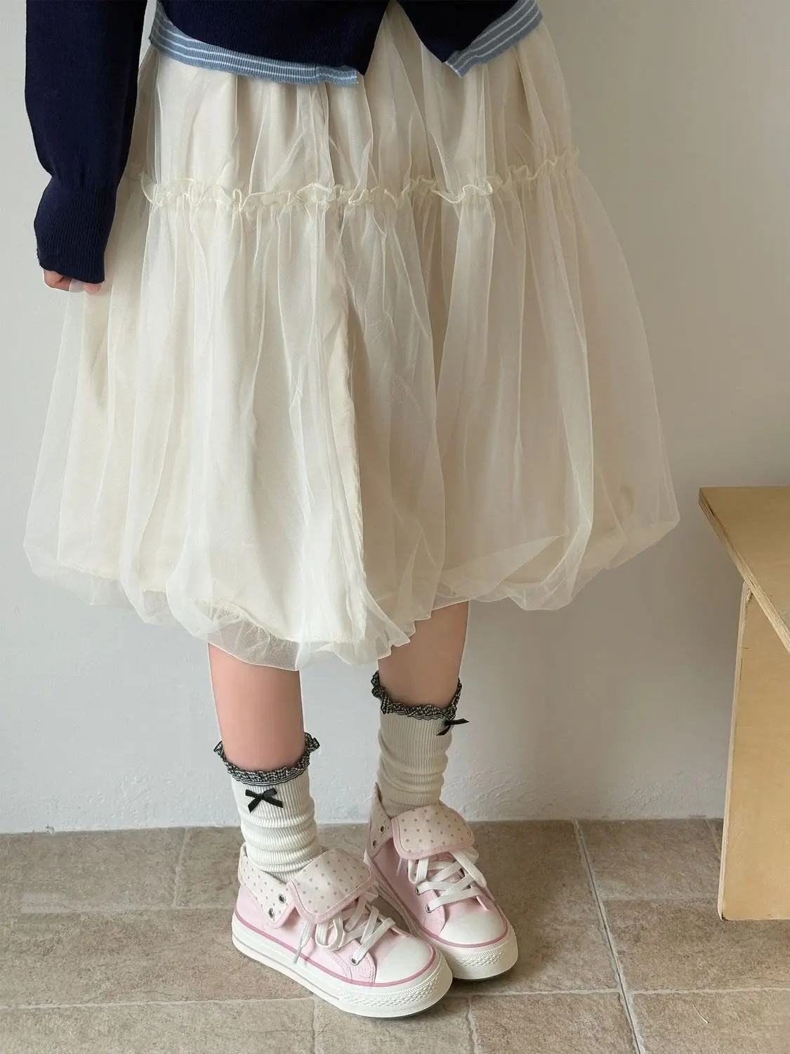 Neue High Help Canvas-Schuhe mit Punkten, Damen-Freizeitschuhe, vulkanisierte Sneakers, bequeme Sport-Walking-Plattform-Flats für den Frühling. – Detail 9