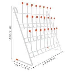 Lab Drying Rack 24 Pegs Lab Glassware Rack Wire Glassware Drying Rack Wall Mount/Freestanding Lab Glass Drying Rack