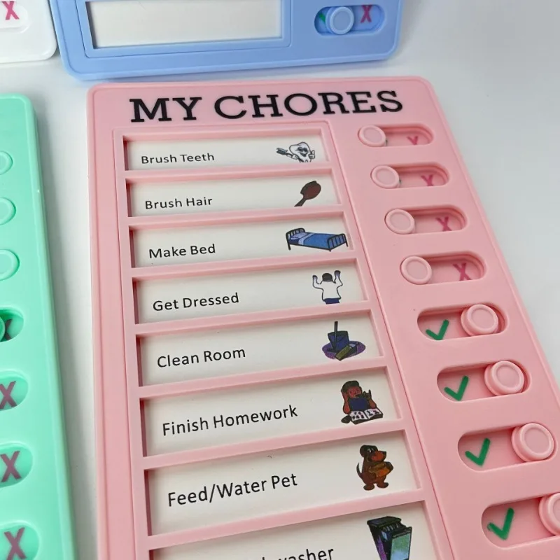 Agenda de organización, punzón de tarjetas de notas, planificador de tareas diario multifunción, tablero de notas portátil, herramienta de lista de verificación, planificador familiar