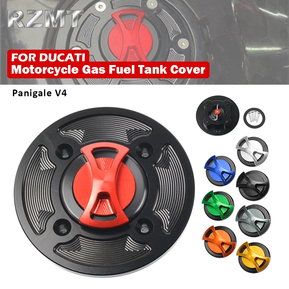 8 Colors Fuel Gas Tank Cap Cover For DUCATI Panigale V4 / V4S / V4R 2018-2021 2019 2020 Quick Release Motorcycle Accessories