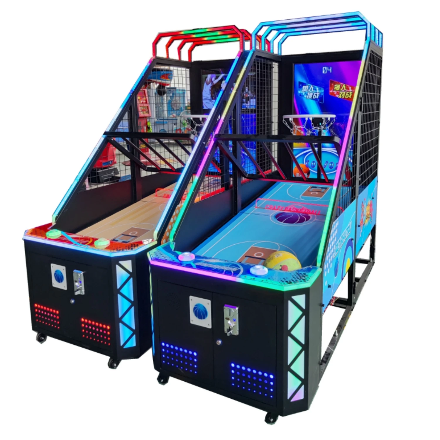 Exciting 42 Inches Screen Video Arcade Game Basketball Return Machine Kids Basketball Shooting Machine Excluding Freight