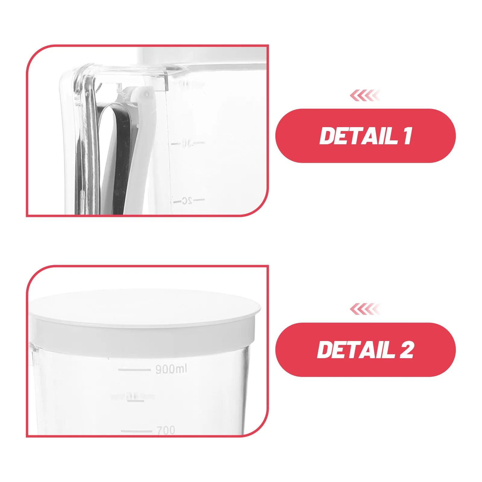 4-Cup Batter Dispenser Funnel Controlled Pour Pancakes Cupcakes Waffles Non-Drip Measured Mixing Pitcher Squeeze Bottle