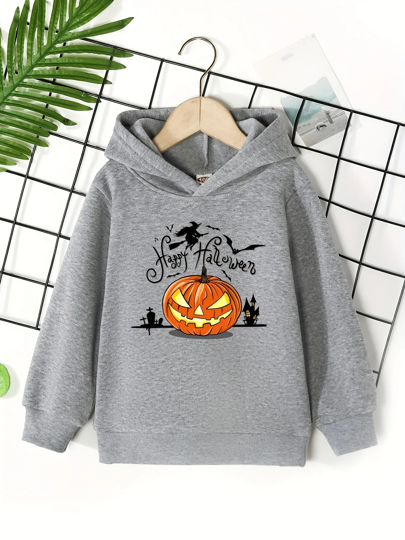 Print  Pumpkin Children Halloween Casual Pullover Long Healed Sweatshirt   Cartoon Space Autumn Winter Boys Outdoor   Trend