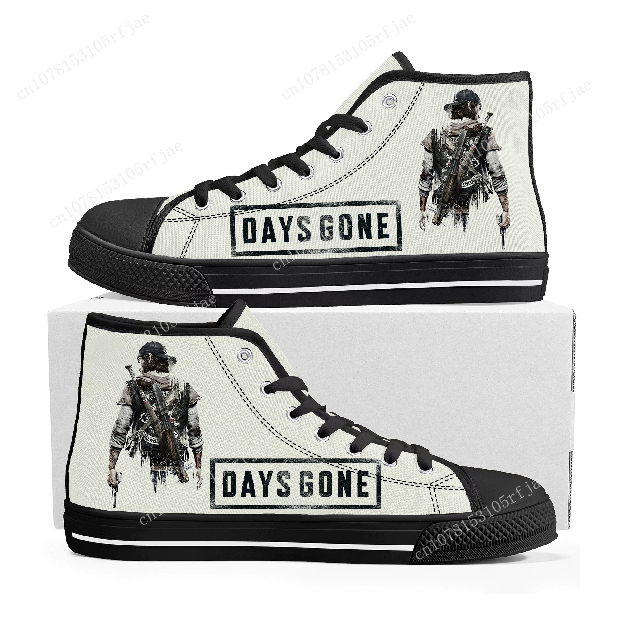 

Days Gone High Top Sneakers 3D Cartoon Game Mens Womens Teenager Fashion High Quality Canvas Sneaker Custom Built Couple Shoes