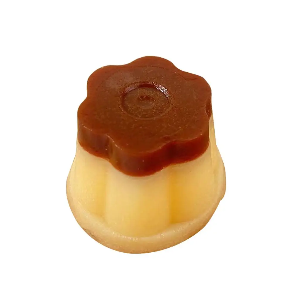 Simulation Caramel Pudding Squeezing Soft Q Elastic Two-color Pudding Decompression Toy TPR Soft Glue Food Play Jelly Toy