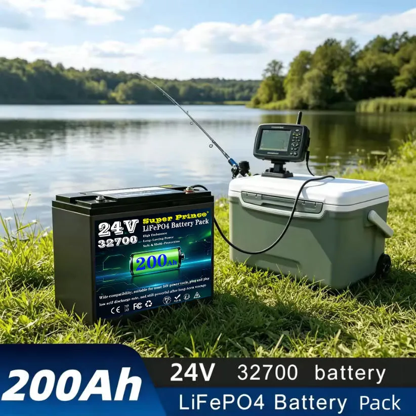 24V 400Ah LiFePO4 Battery Portable Power Station Solar Storage Built-in BMS for RV Camping Home Emergency