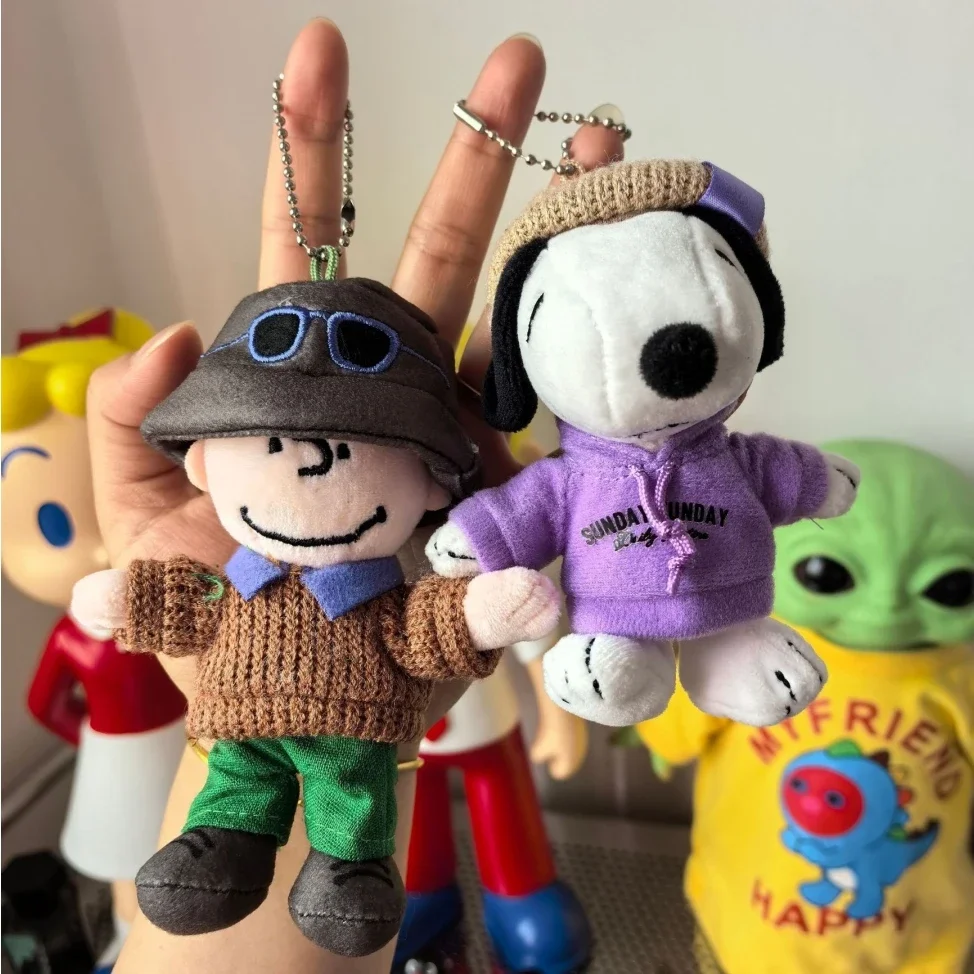 

2028 1 шт., 12 см, высокое качество, мультяшный арахис, Снупи, Чарли, плюшевые игрушки-подвески, брелок для ключей Snoopy, игрушки