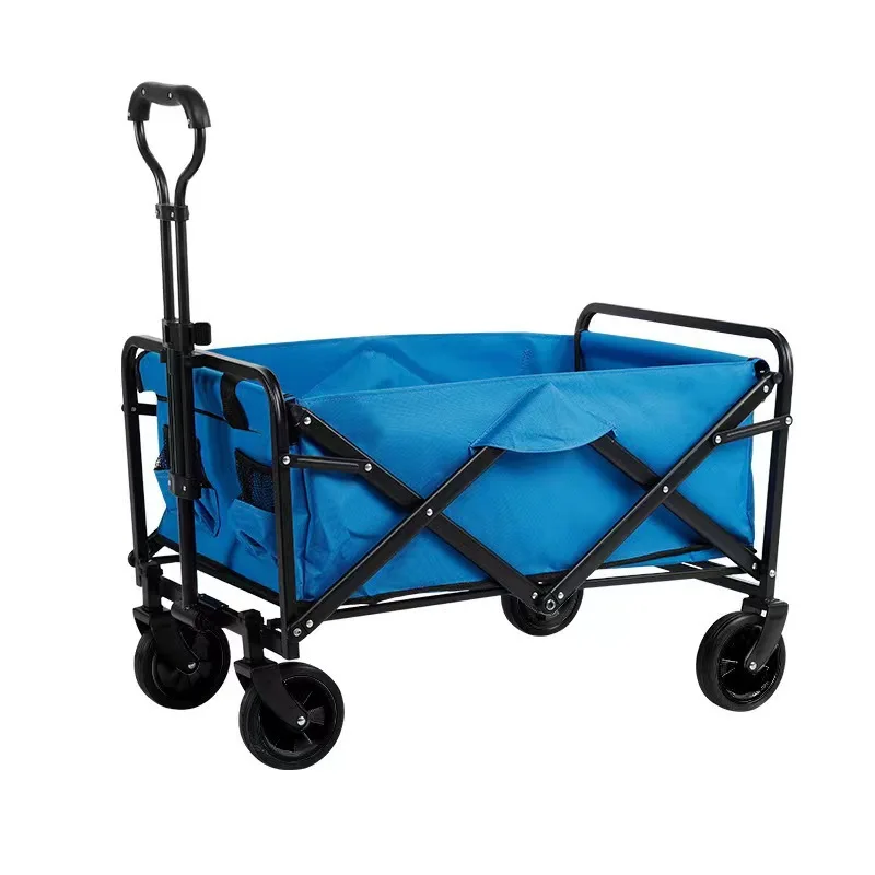 

Foldable Outdoor Trolley Camp Wagon Stroller Beach Folding Camping Wagon Cart