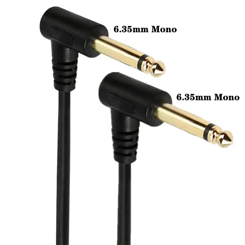 Gold-Plated Elbow 6.35mm Audio Cable Male To Male Audio Mixer Amplifier Microphone 6.35mm Electric Guitar Connection Cable