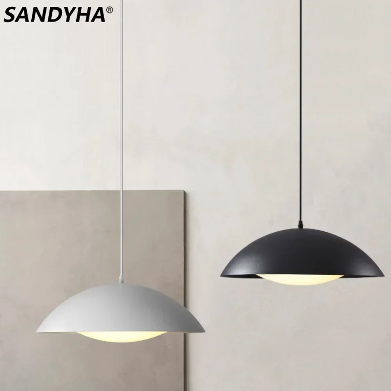 

SANDYHA Modern Minimalist Pendant Ligtht Eggshell Design Hanging Chandelier Living Room Dining Table Lighting Bedroom Decoration