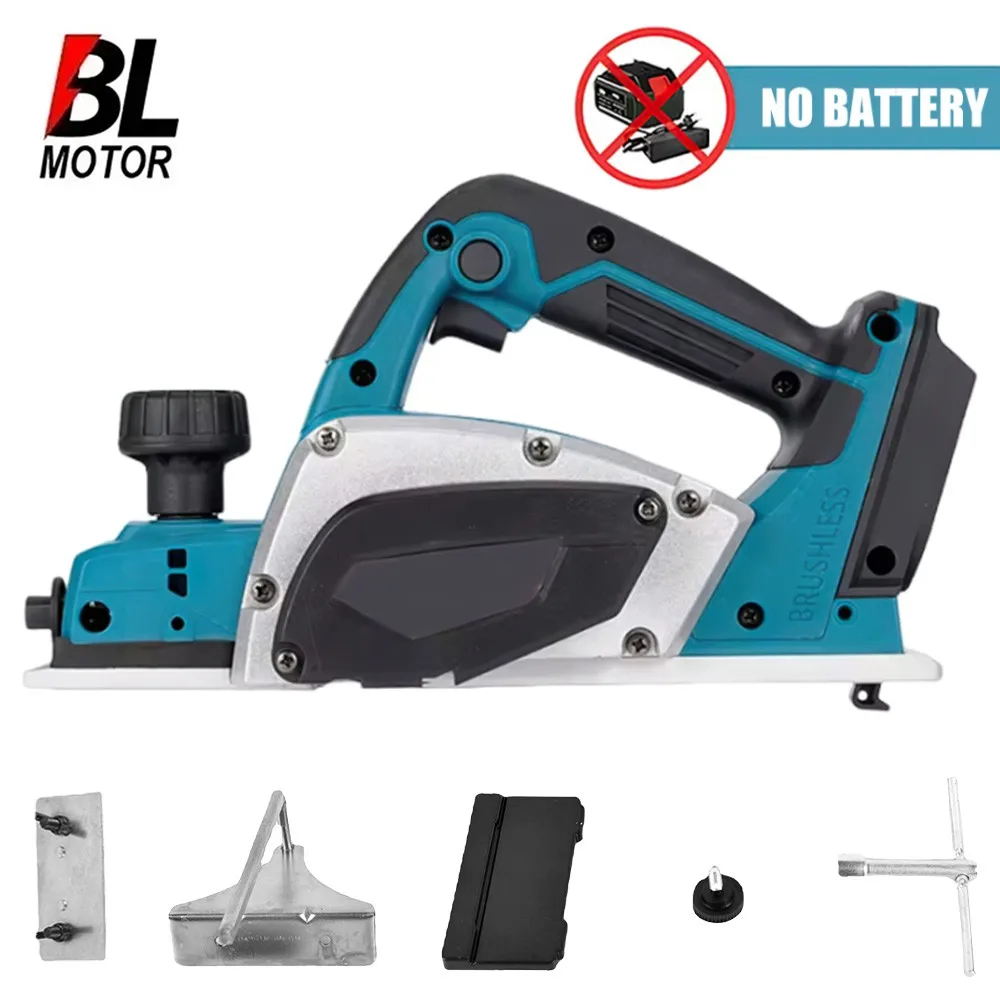 Borstelloze Elektrische Schaafmachine 15000 RPM Draadloze Handheld Hout Schaafmachine Snijgereedschap Frezen Graveren Voor Makita 18V Batterij