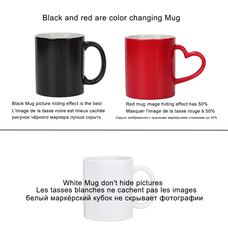 Drop shipping DIY Photo Magic Color Changing Mug,custom your photo on Tea cup,unique Ceramic Coffee Cup best gift for friends