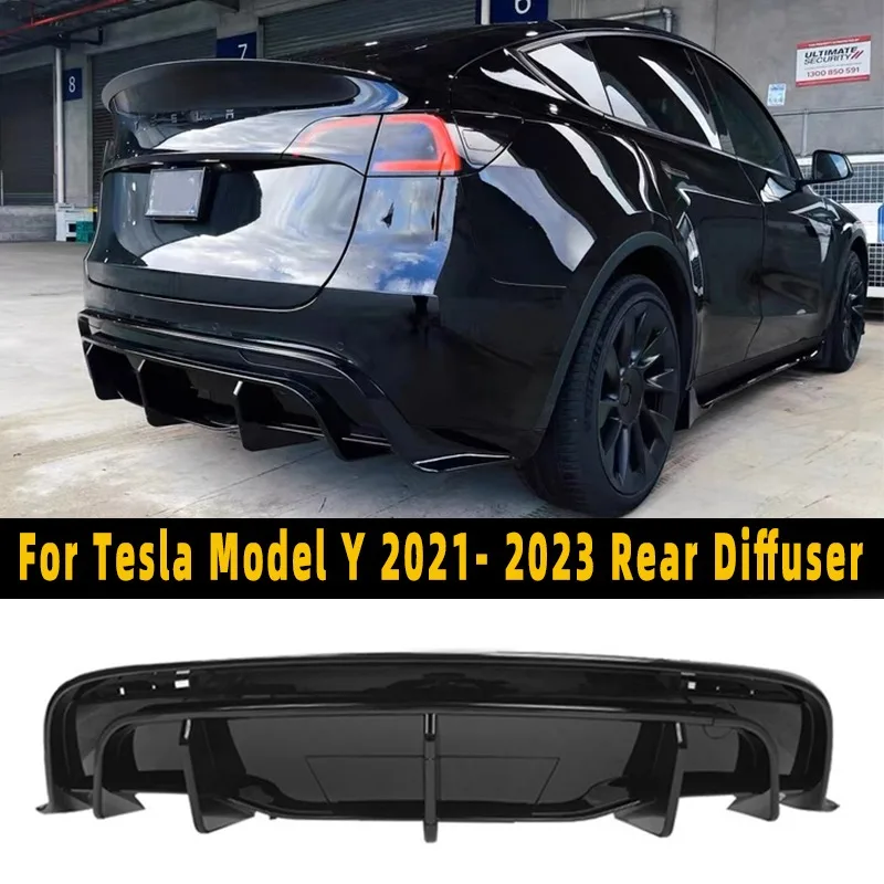 

For Tesla Model Y 2021- 2023 Carbon Fiber Pattern Bodykit Rear Spoiler Diffuser Posterior Lip Enveloping Modified Accessories