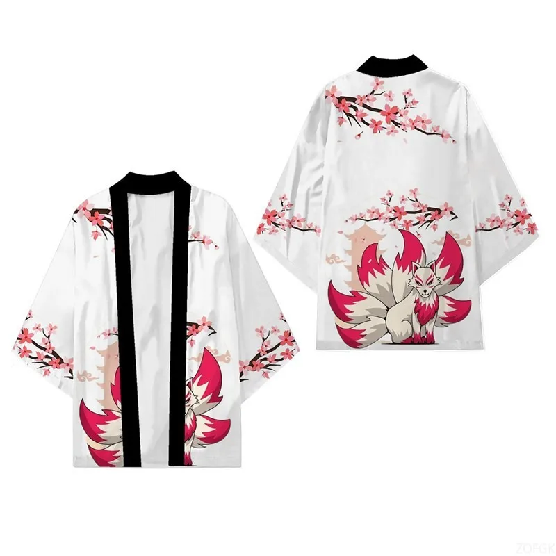 2023 Japanese New Product 3D Digital Printing Harajuku Kimono Cloak Coat Pajama Cardigan Summer