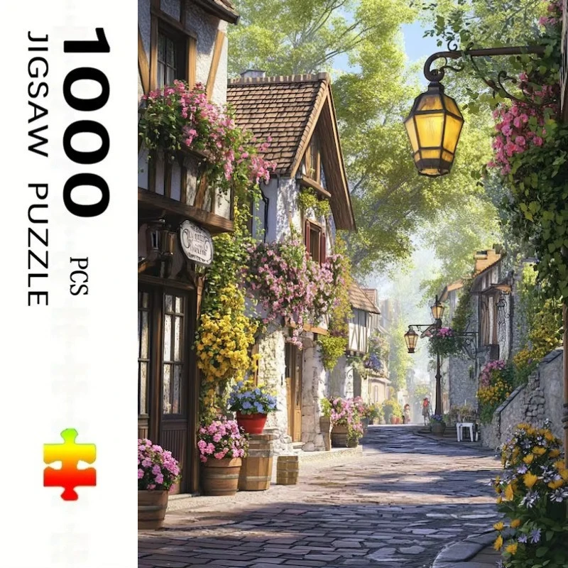 Large Size Jigsaw Puzzle 500/1000/1200/2000 Pcs Town Landscape Modern Jigsaw Puzzles for Adults Stress Relief Toys Gift