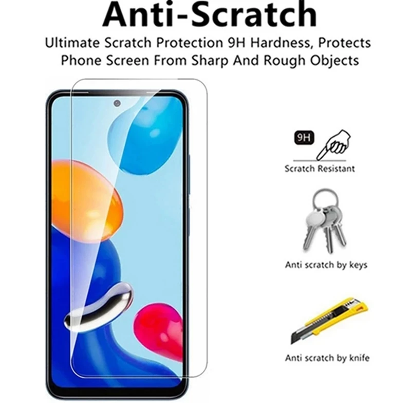 4in1 Tempered Glass For Xiaomi Redmi A1 Note 11 11S 10C 10S 10 Pro 5G Screen Protector Camera Lens Protective Film