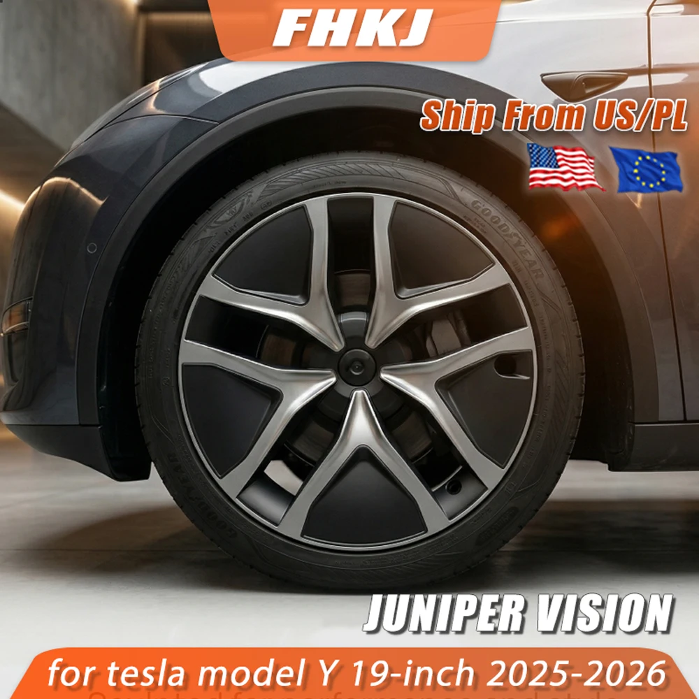 

4PCS Wheel Cap for Tesla Model Y Juniper 19 Inch Crossflow Hubcap Performance Replacement Full Rim Cover Accessories 2025 2026