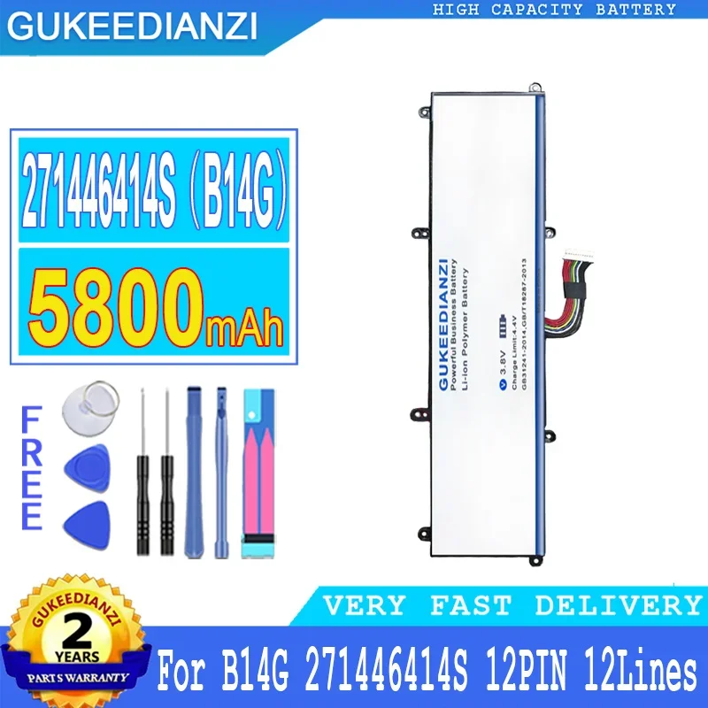 

5800mAh GUKEEDIANZI Battery For B14G 271446414S 12PIN 12Lines Big Power Bateria