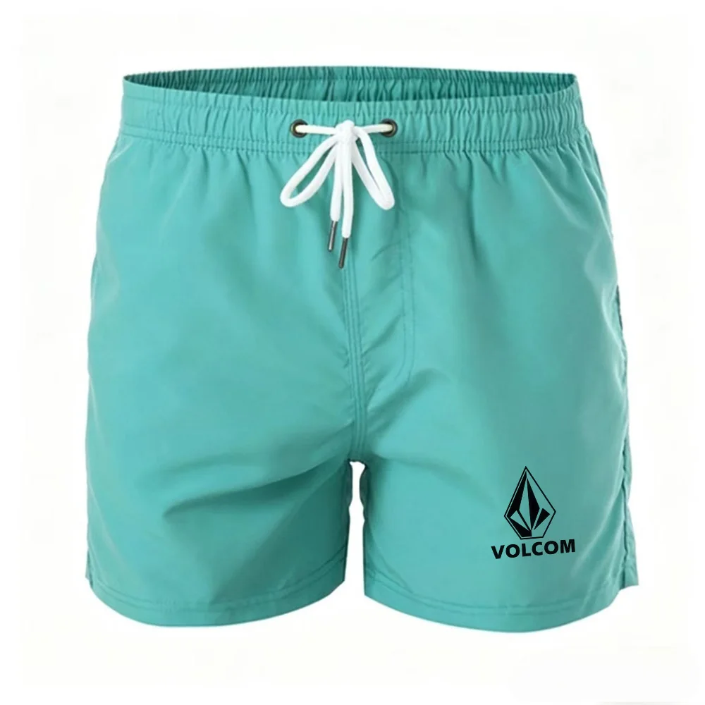 Men's Swim Trunks Beach Shorts Drawstring with Mesh Lining Elastic Waist Plain Breathable Soft Casual Daily Streetwear