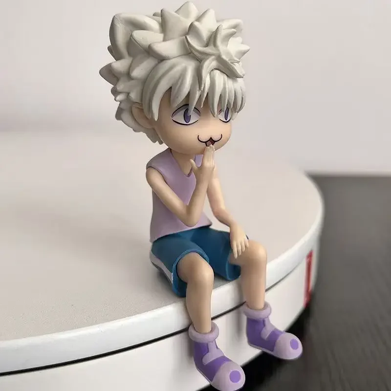 11,5 cm modelo Hunter×hunter Mini figura Killua Zoldyck figuras de acción cara de gato estatuilla PVC lindo Anime colección juguetes de cumpleaños