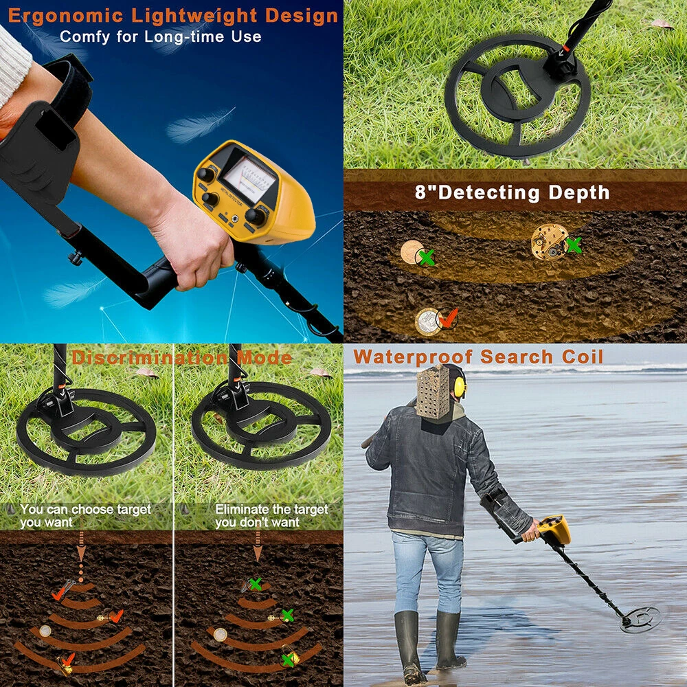 Easy Installation Metal Detector Underground Metal Detector High Sensitivity Treasure Gold Metal Detecting Metal Finder Beginner