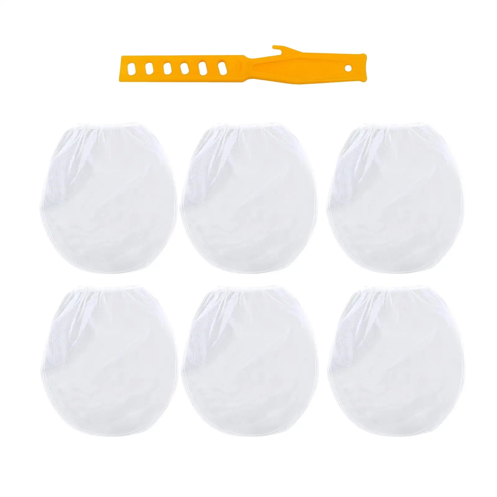 6x Paint Filter Bags Includes Stirring Rod Multipurpose Replacement Utility Accessories Bucket Paint Strainer for Painting