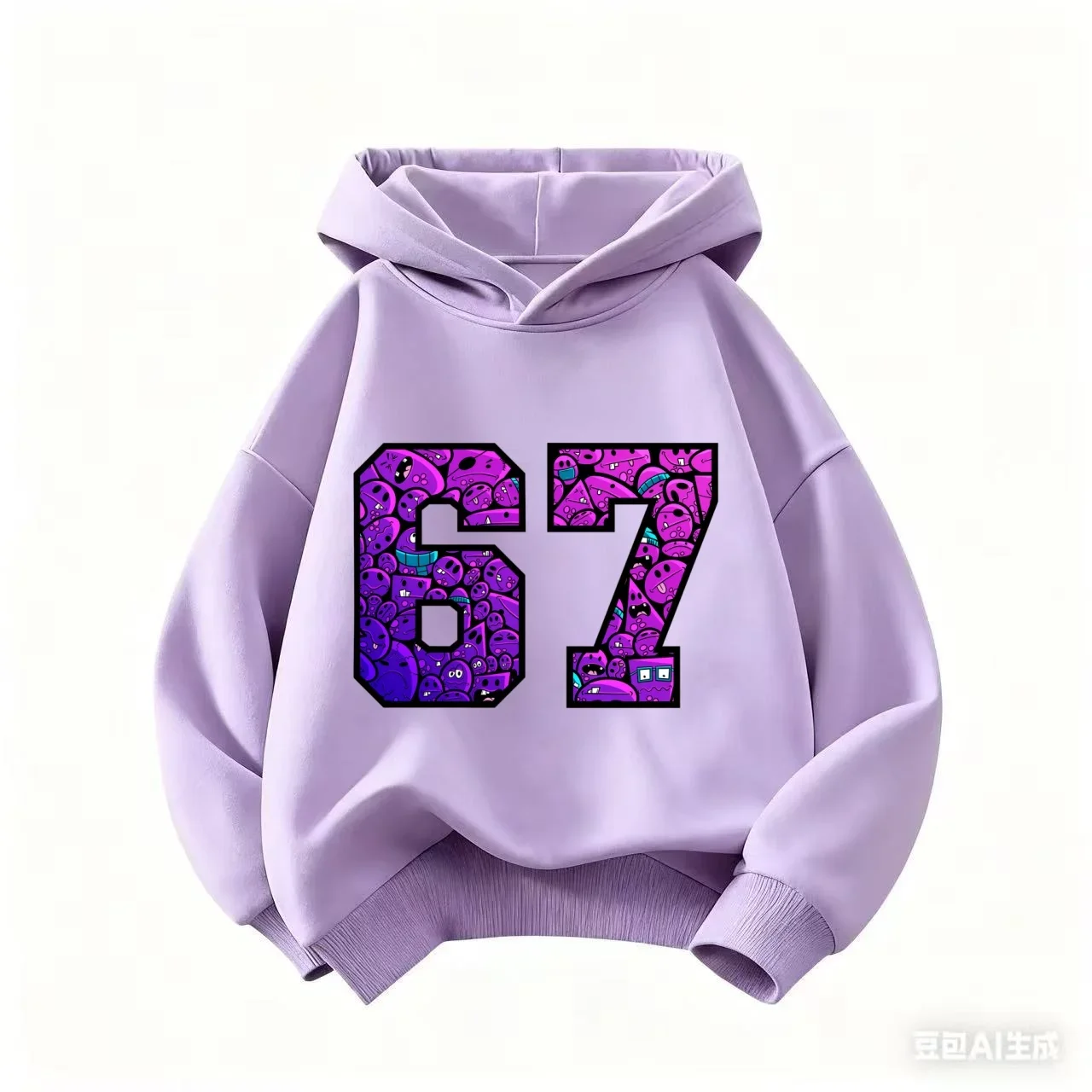 هوديي للأطفال من Viral 67 بشعار إنترنت مضحك، زي مريح وعصري وممتع للأطفال