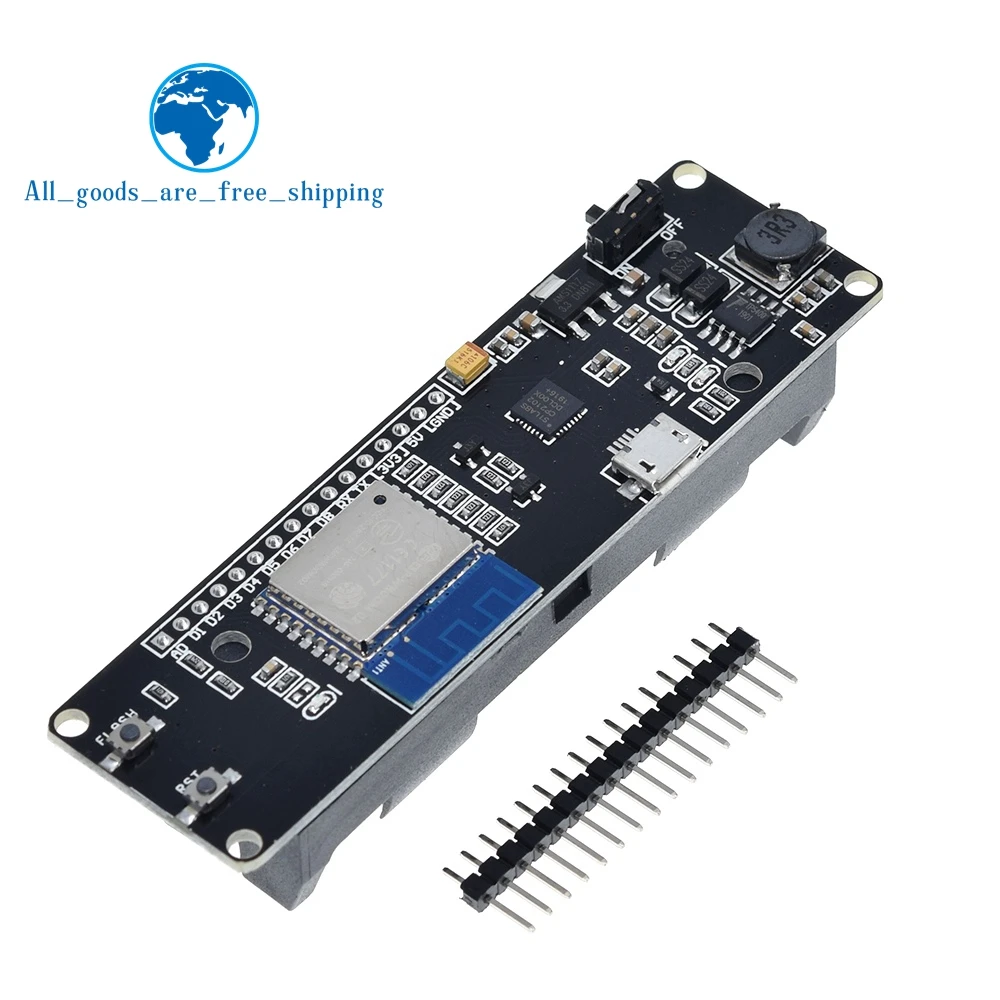 TZT WeMos D1 ESP-Wroom-02 ESP8266 Nodemcu WiFi Module With 18650 Battery Charging