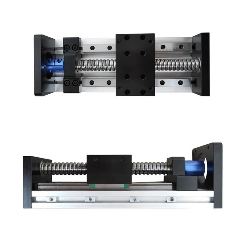 GX80 Double Line Rail Ball Screw Precision Linear Guide 50-700mm Precision Linear Sliding Platform Module For CNC Machine Parts