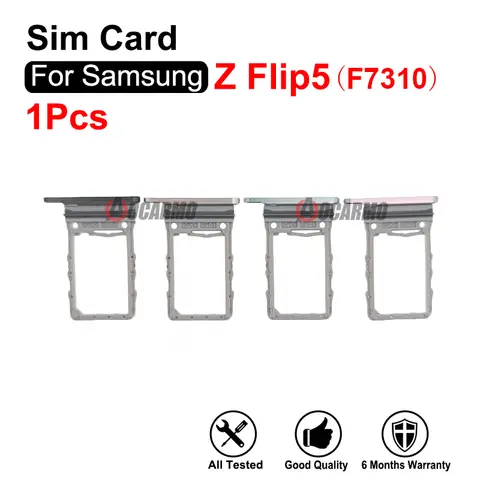 SIM 카드홀더 슬롯 교체 부품, 블랙, 화이트, 그린, 퍼플 심 트레이, 삼성 갤럭시 Z 플립 5 F7310, 1 개